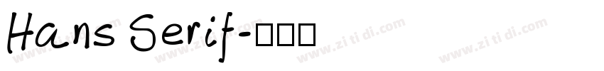 Hans Serif字体转换